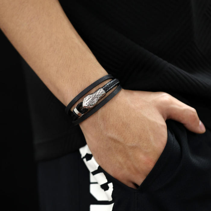 Wholesale Mens Leather Bracelets