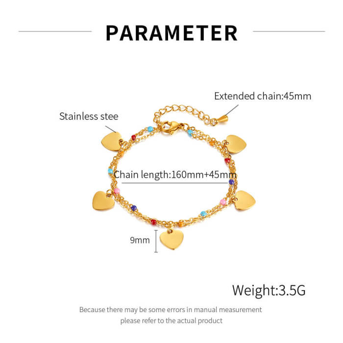 Wholesale Stanless Steel Colorful Bead Bracelet