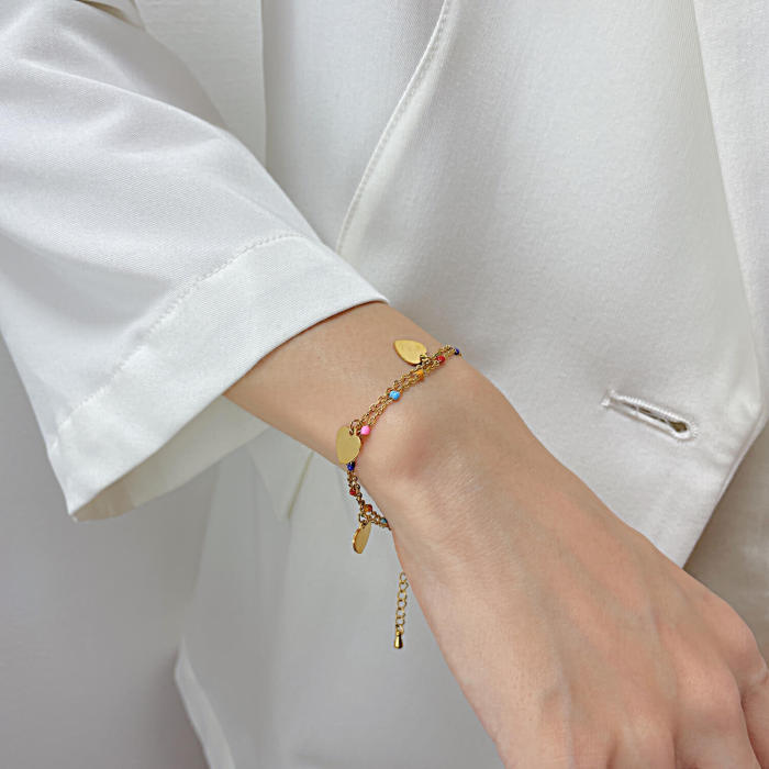 Wholesale Stanless Steel Colorful Bead Bracelet