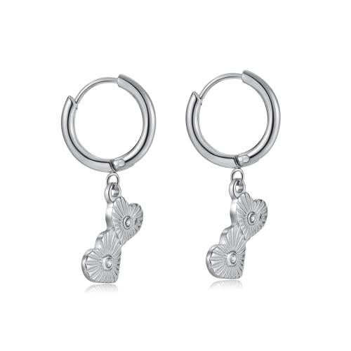 Wholesale Stainless Steel Double Love Earrings