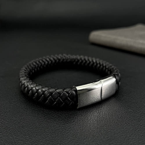 Wholesale Men Braided Leather Bracelet