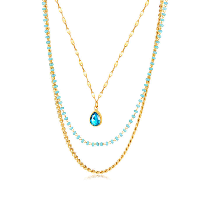 Wholesale Stainless steel Double Layered Necklace