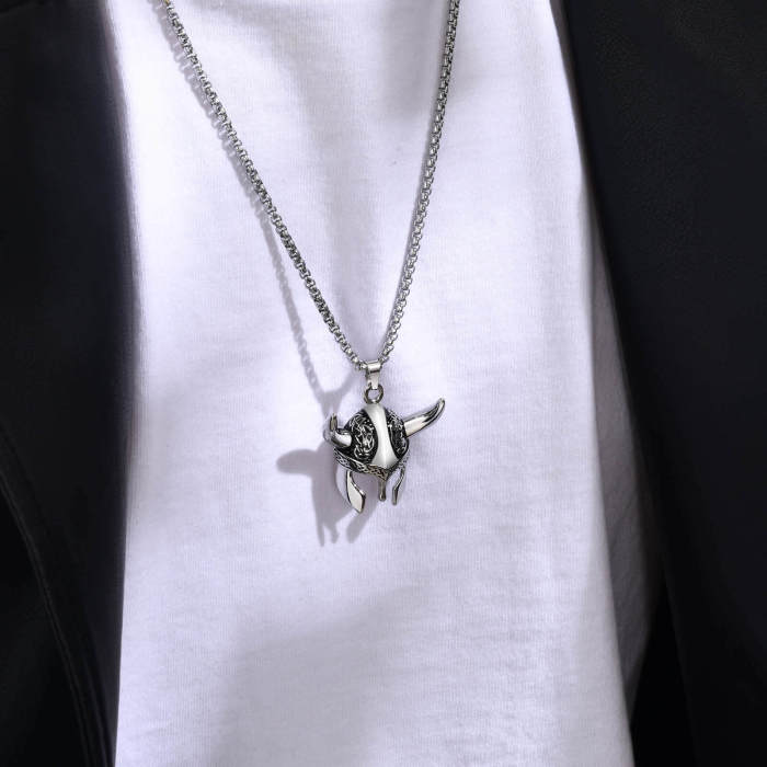 Wholesale Stainless Steel Viking Mask Pendant