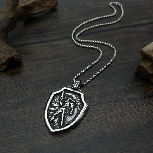 Wholesale Stainless Steel Warrior Shield Pendant