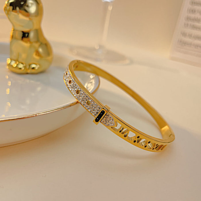 Wholesale Stainless Steel Roman Numeral Bangle