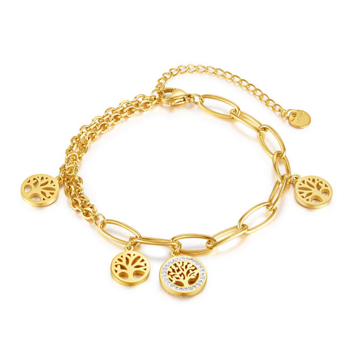 Wholesale Stainless Steel Bracelet with lifetrees