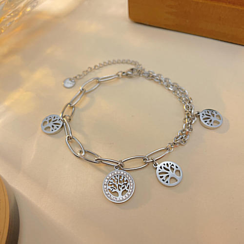 Wholesale Stainless Steel Bracelet with lifetrees