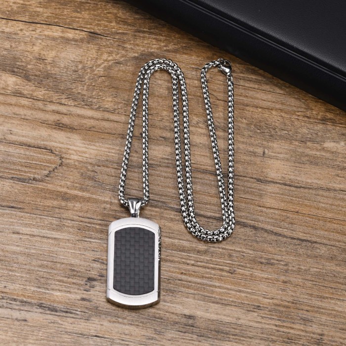 Wholesale Stainless Steel Carbon Fiber Dog Tag