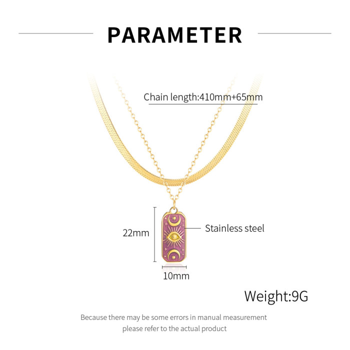 Wholesale Stainless Steel Purple Star and Moon Pendant