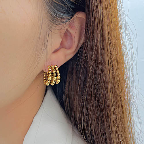 Wholesale Stainless Steel Women C Earring