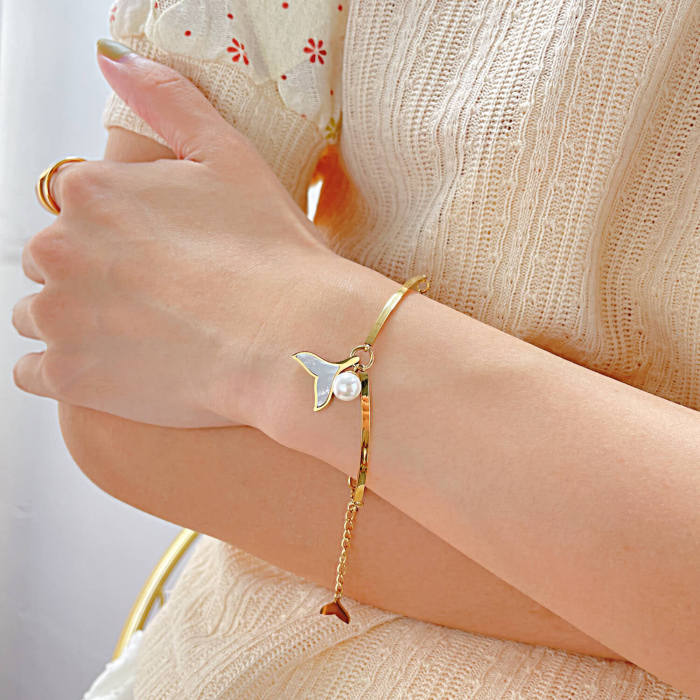 Wholesale Stainless Steel Bracelet with Fish Tail