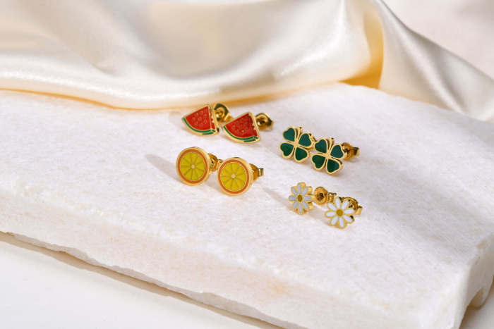 Wholesale Stainless Steel Women Cute Earrings
