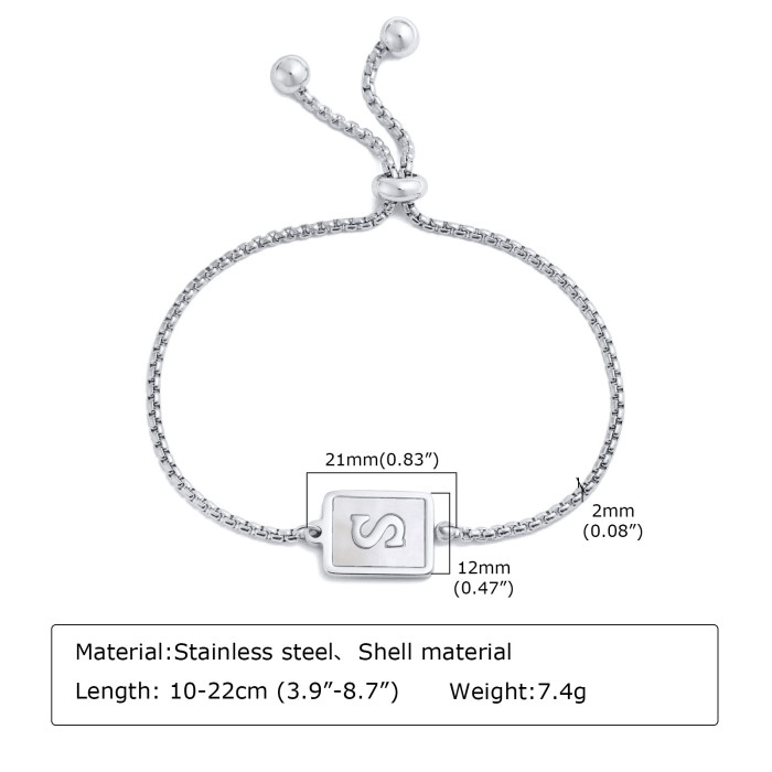 Wholesale Stainless Steel Initial Bracelet