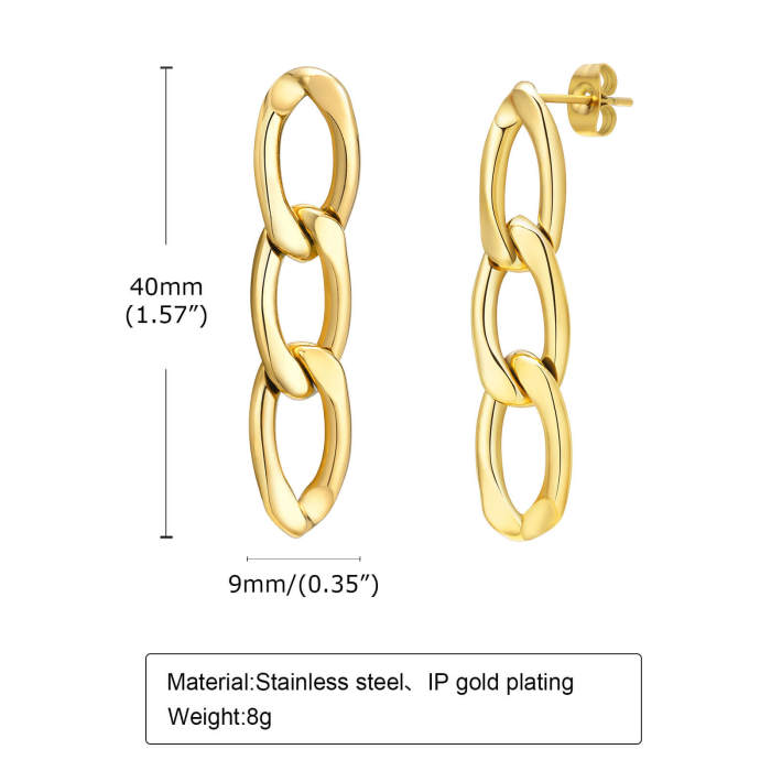 Wholesale Stainless Steel NK Chain Earring