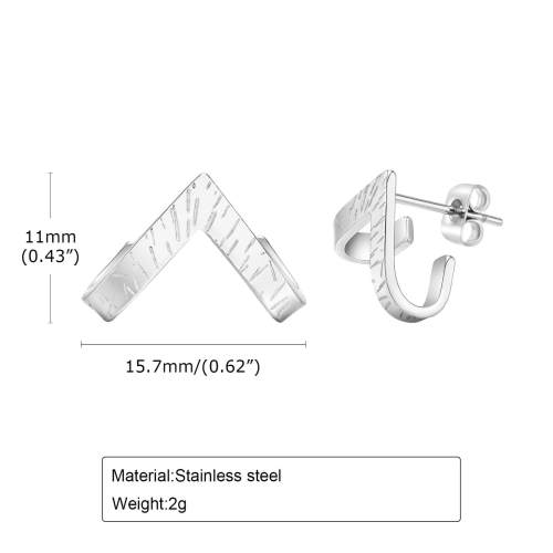 Wholesale Stainless Steel V Earring