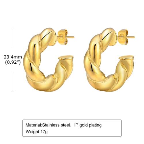 Wholesale Stainless Steel Women Twist Earring