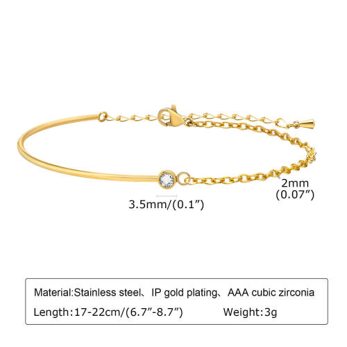 Wholesale Stainless Steel Half-bracelet and Half-chain Bracelet