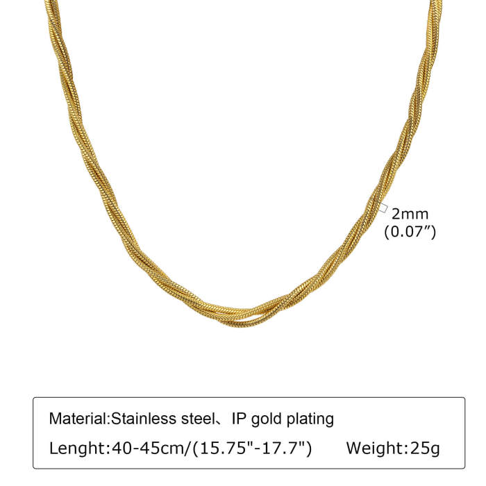 Wholesale Stainless Steel Triple Snake Chain Bracelet