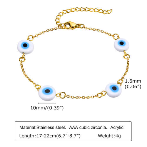 Wholesale Stainless Steel Devil's Eye Bracelet