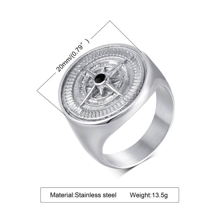 Wholesale Stainless Steel Compass Ring