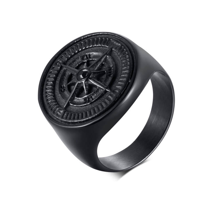 Wholesale Stainless Steel Compass Ring