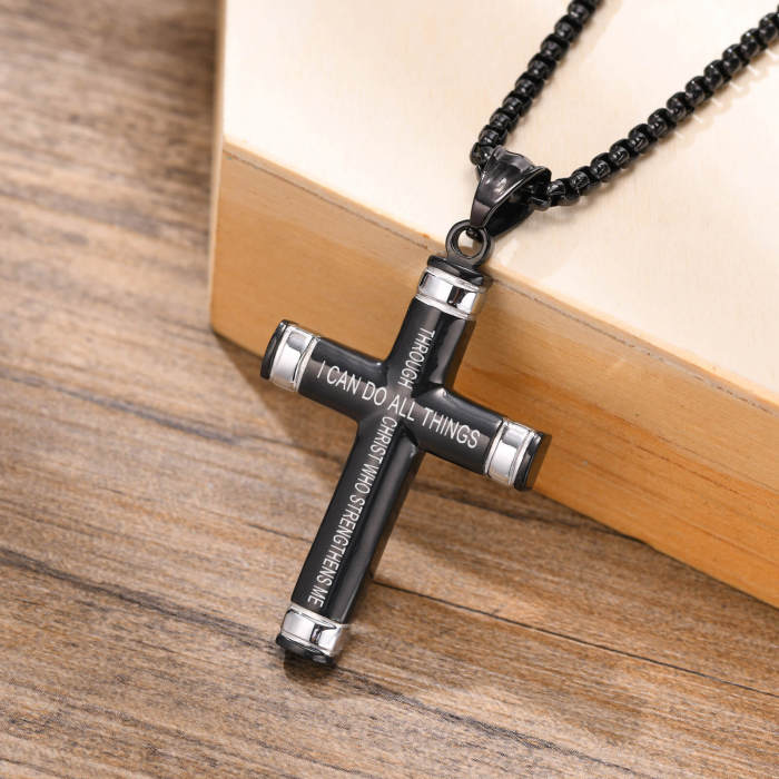Wholesale Stainless Steel Cross with Scriptures