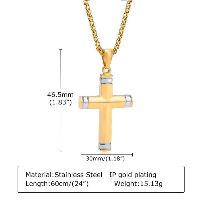 Wholesale Stainless Steel Gold Cross Pendant