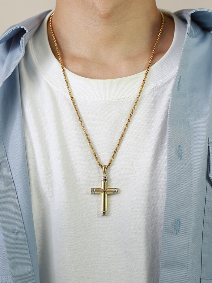 Wholesale Stainless Steel Gold Cross Pendant
