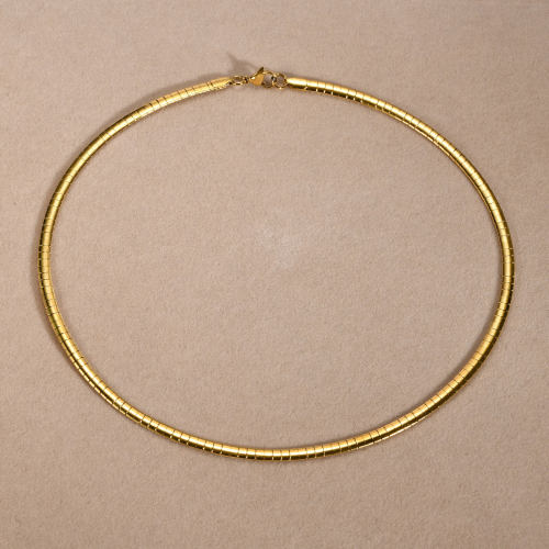 Wholesale Stainless Steel Flat Snake Chain Collar