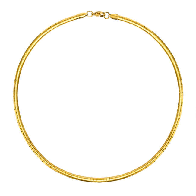 Wholesale Stainless Steel Flat Snake Chain Collar