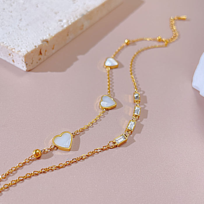 Wholesale Stainless Steel Love Double Layered Bracelet
