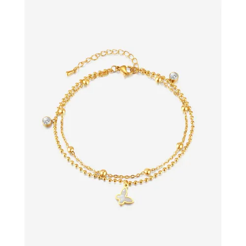 Wholesale Stainless Steel Butterfly Anklet