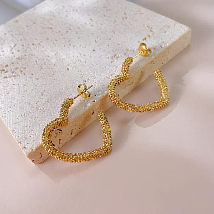 Wholesale Stainless Steel Fashion Heart Earring