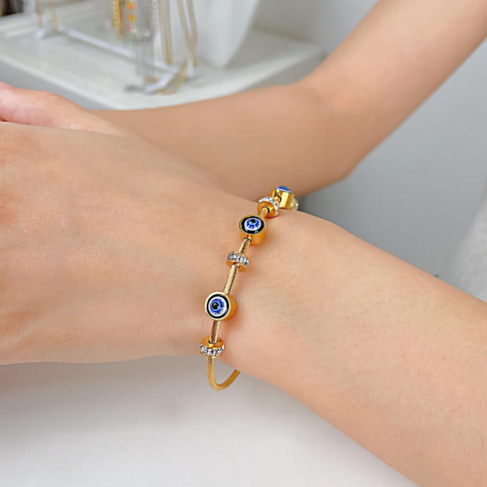 Wholesale Stainless Steel Devil's Eye Bangle