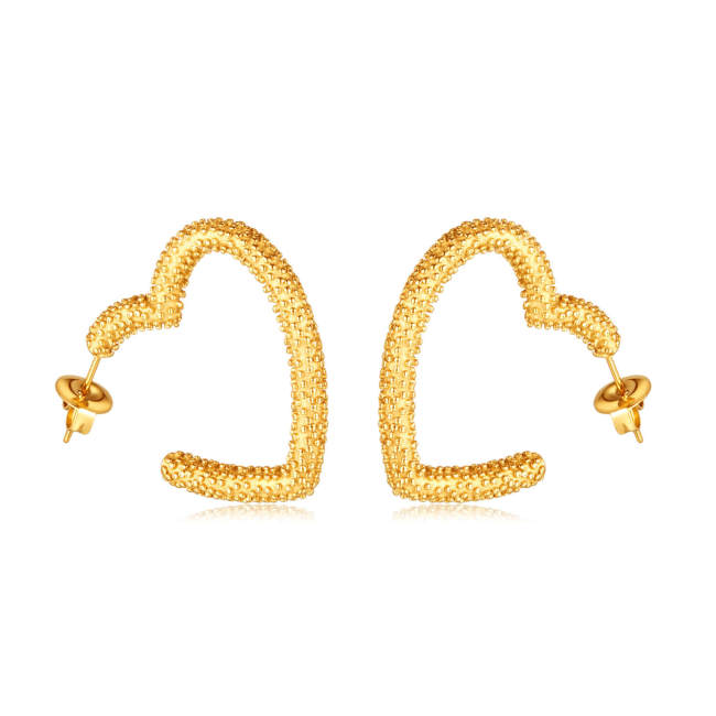 Wholesale Stainless Steel Fashion Heart Earring