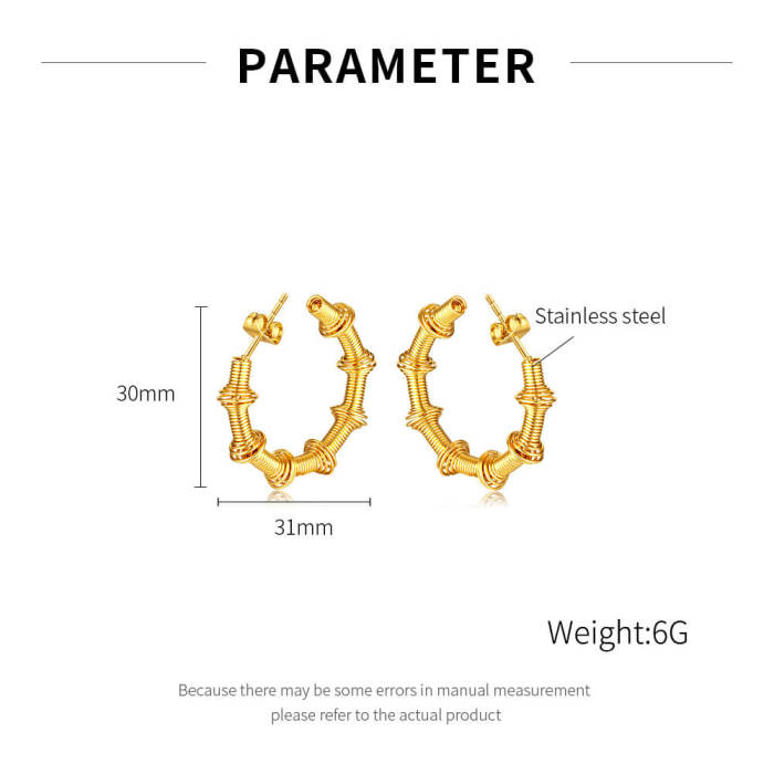 Wholesale Stainless Steel Spring Earrings