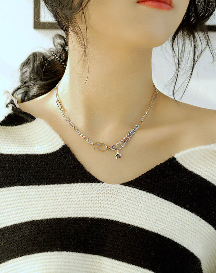 Wholesale Fashion Pentagram Stainless Steel Necklace