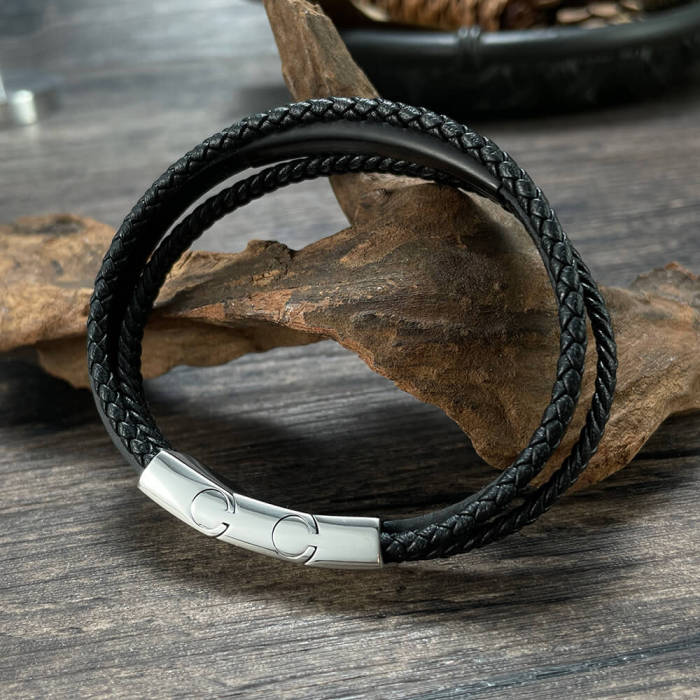 Wholesale Multi-Layer Braided Leather Bracelet