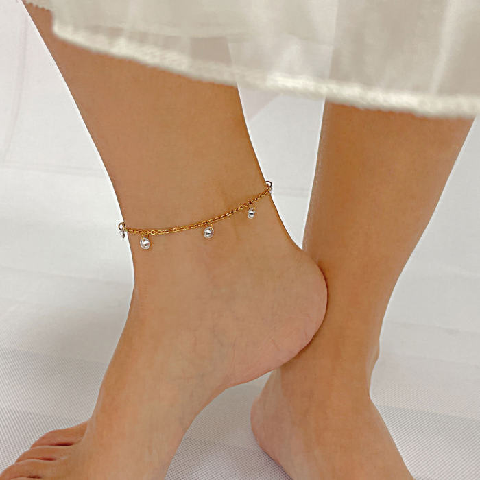 Wholesale Double Stacked Stainless Steel Anklet