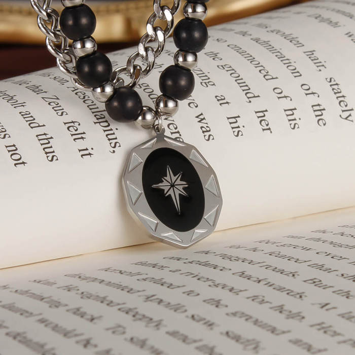 Wholesale Stainless Steel Oval Octopus Pendant Necklace