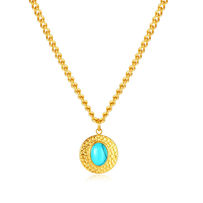 Wholesale Stainless Steel Turquoise Pendant