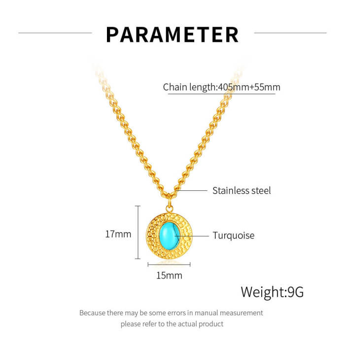 Wholesale Stainless Steel Turquoise Pendant