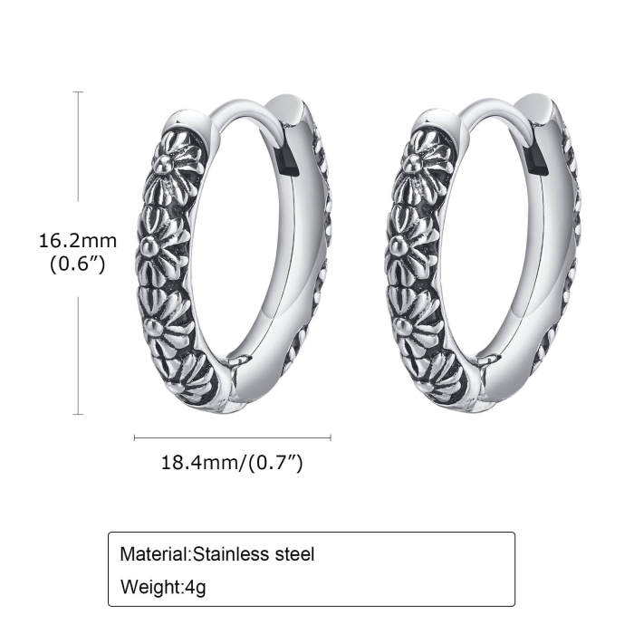Wholesale Stainless Steel Earring with Daisy