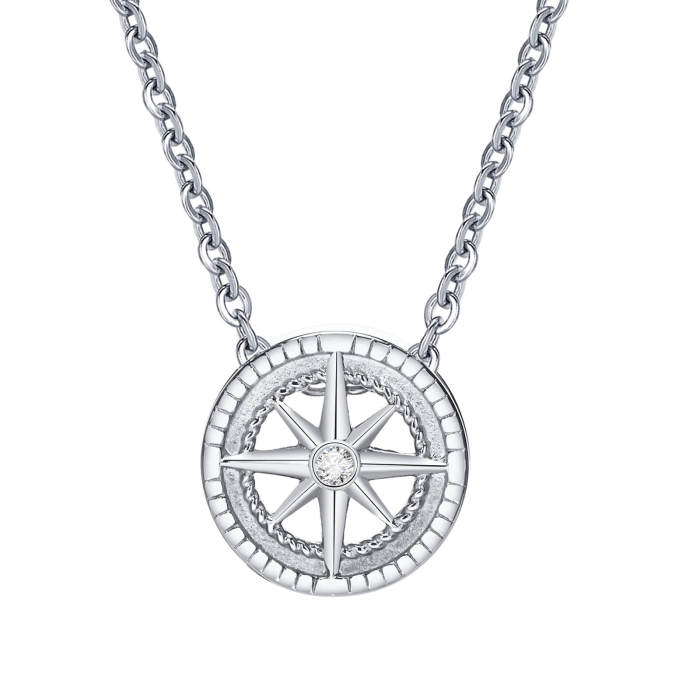 Wholesale Stainless Steel Octomom Zirconia Necklace