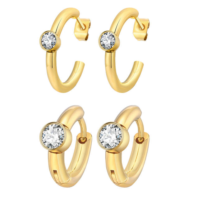 Wholesale Stainless Steel 18k Gold Earring