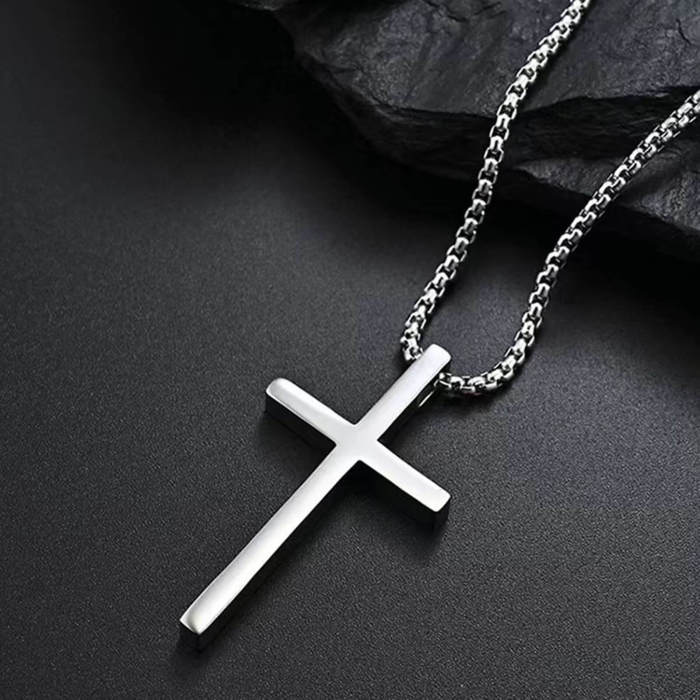 Wholesale Stainless Steel Mens Cross Neckalce
