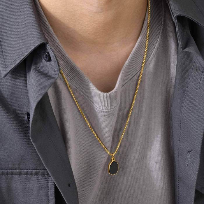 Wholesale Steel Irregular Oval Drop Pendant