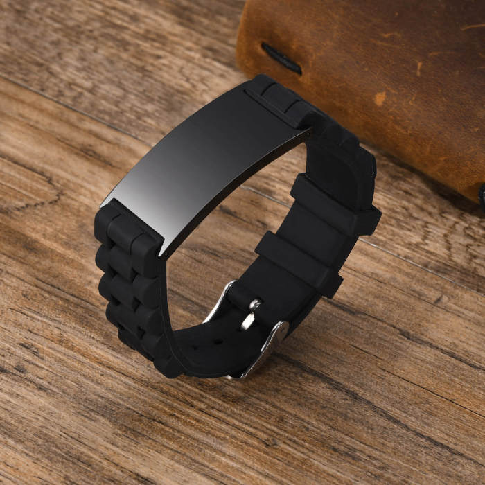 Wholesale Engravable Silicone Bracelet