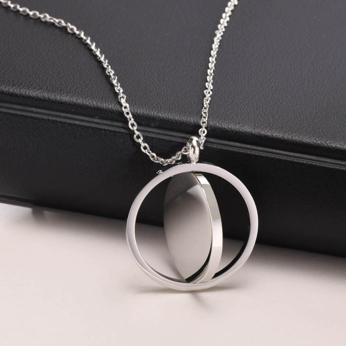 Wholesale Stainless Steel Revolving Necklace
