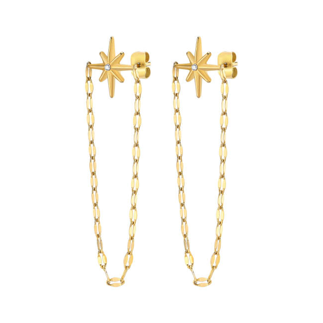 Wholesale Stainless Steel Women Chain Earring
